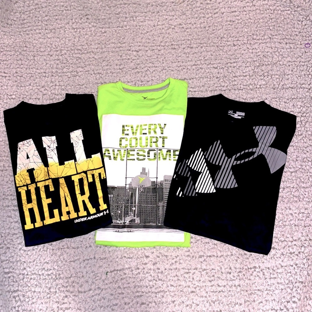 3pc Boys Basketball Short Sleeve Medium Shirt Bundle